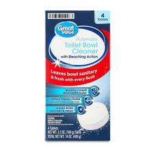 Automatic Toilet Bowl Cleaner Tablets with Bleaching Action Septic Safe 4 Count