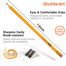Wood Cased 2 HB Pencils 350 Pack Sharpened Yellow Bulk School Writing Drawing