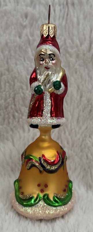 Vintage 1999 Christopher Radko Ring Ring Blown Glass Ornament
