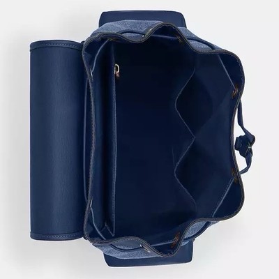 NWT Coach MEN's Sprint Backpack Signature Canvas CBI76 Denim/Deep