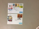 Two Japan Airlines first flight covers with pictures:Greece,US