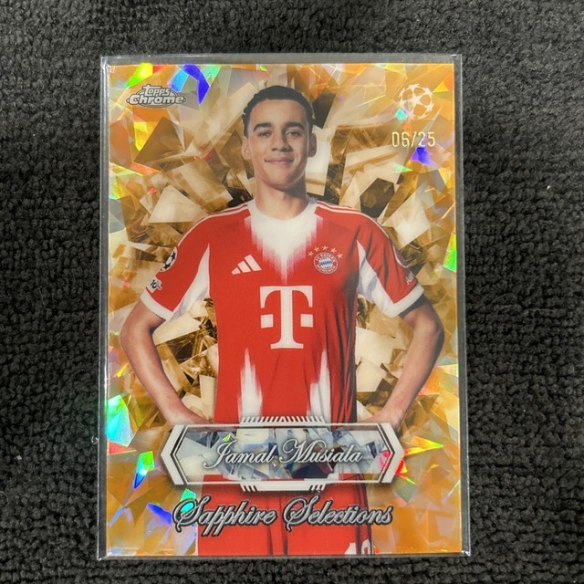 2026 Topps Chrome Sapphire Jamal Musiala Orange Sapphire Selections /25