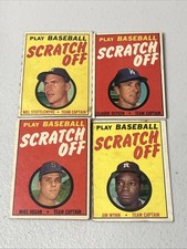 1970 Topps Baseball Scratch Off Cards Lot Osteen Wynn Stottlemyre Hegan