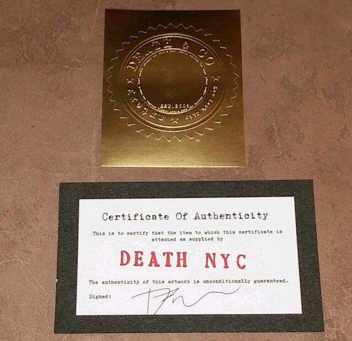 DEATH NYC ltd signed FRAMED art print 45x32cm Star Wars Darth