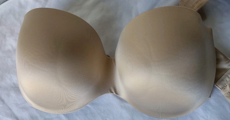 Maidenform Strapless #DM9472 Underwire Bra 38DD BEIGE LIGHTLY PADDED STRAPS IS M