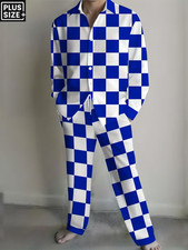 Men's Outfit 2 Piece Set Shirt Pants Suit PLUS SIZE BIG 4XL