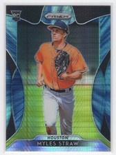 #96 2019 Prizm HYPER BLUE Myles Straw RC Houston Astros
