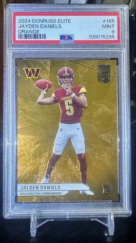 2024 Panini Donruss Elite - Rookies Jayden Daniels #165 Orange /399 (RC) PSA 9