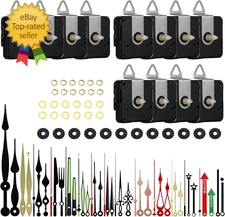 12 PCS High Torque Clock Movement Mechanism Replacement Kit with 15 Pack Clock H