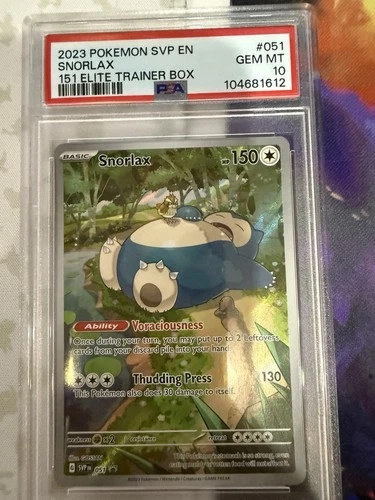 Pokemon Snorlax 151 Scarlet and Violet Promo Holo Card 051 PSA 10