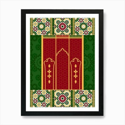 Islamisches Muster Vektor Kunstdruck Gerahmtes Wandbild Poster Leinwanddruck Bild