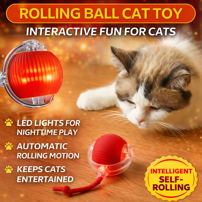 Automatic Rolling Ball Smart Cat Dog Toy Electric Pet Self-moving Game