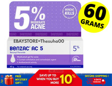  New BENZAC AC 5 Gel 60g Benzoyl Peroxide Galderma Kill Acne Bacteria Pimple