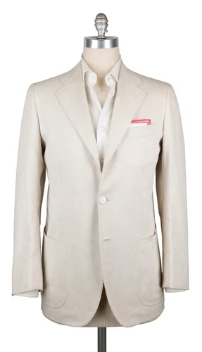 OFF WHITE Cappotto sportivo Cesare Attolini in cotone bianco sporco 40 50 (CA35514N317)