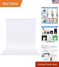 White Photography Backdrop, 5x7 ft for Birthdays Professional Shoots