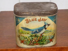 Vintage Blue Jay 5 Cent Empty Cigar Tin