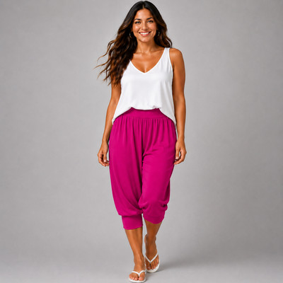 ROCKTHOSECURVES DAMEN 3/4 BEIN HAREMSHOSE ALI BABA HOSE ÜBERGRÖSSE SHORTS