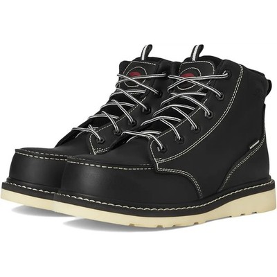 AVENGER Men Wedge Moc Carbon Safety Toe Work Boots 7 Wide Black Leather WP NIB