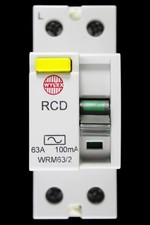 WYLEX 63 AMP 100mA DOUBLE POLE RCD TYPE AC WRM63/2