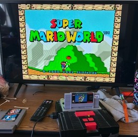 Hyperkin RetroN 2 HD Gaming Console Plays Nintendo NES Super SNES TESTED WORKING