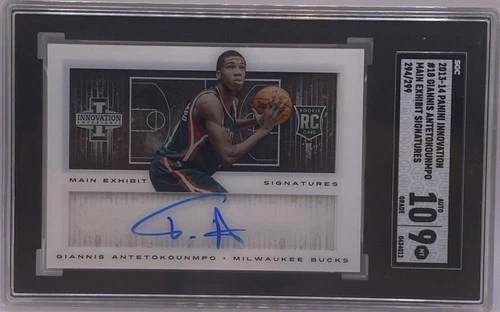 GIANNIS ANTETOKOUNMPO 2013-14 PANINI INNOVATION RC AUTO ROOKIE #/299 SGC 9 10 SP