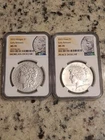 2023 $1 Morgan and Peace Silver Dollar 2pc Set NGC MS70 ER Morgan & Peace