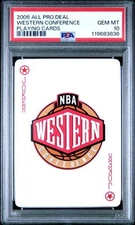 WESTERN CONFERENCE NBA Basketball 2006 All Pro Deal Joker Playing Cards PSA 10