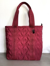 Victoria  s Secret RED QUILTED HEART Puffer TOTE Shoulder Bag NWT