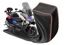 Full Enclosed Motorcycle Cover Waterproof Outdoor 1. XL 86.5L"x45"Wx53"H Black