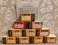 B W negative film Svema FOTO 250, 130 FN 125, 10 rolls, Lomography, Expired