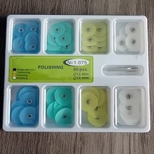 80pcs Dental Composite Finishing Polishing Discs assorted kit  Mandrel 12/14mm