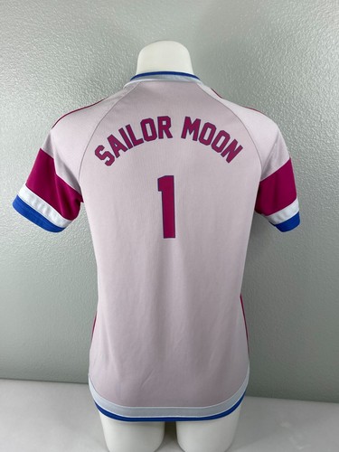 Camicia donna Sailor Moon Crystal piccola maglia bianca rosa ricamata - Foto 6 di 12