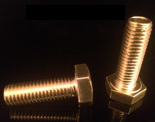 M5 Brass Hex Set Screw Fully Threaded Bolt DIN933 - Picture 3 of 13