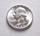 1952 P 25C Washington Quarter 25 Cents 90% Silver UNC Guaranteed Private Seller
