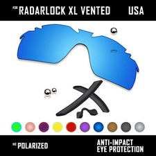 Anti Scratch Replacement Lenses Rubber Kits for-Oakley Radarlock XL Vented