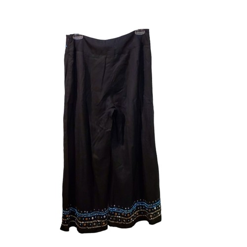 Kaktus New Beaded & Sequined Wide Leg Crop Pants Size S - Picture 3 of 7