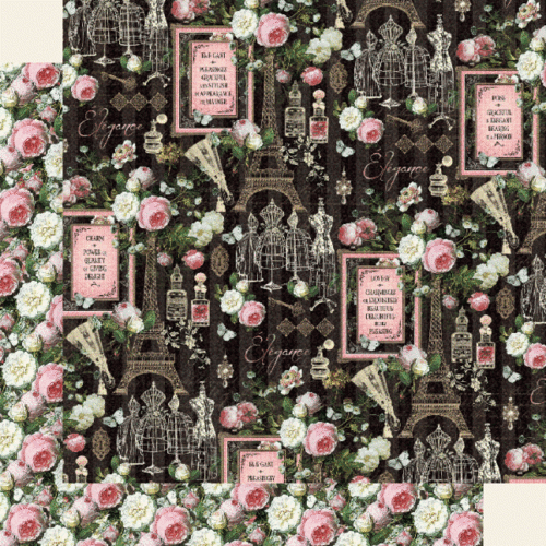 GRAFIK 45 "ELEGANZ" 12X12 PAPIERPACKUNG ROMANTIK PARIS NICHT MEHR PRODUZIERT SCRAPJACK'S PLACE - Bild 5 von 10