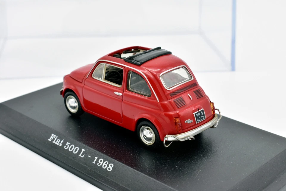 Modellino auto scala 1:43 FIAT 500 L rosso diecast collezione modellismo norev - Immagine 4 di 4