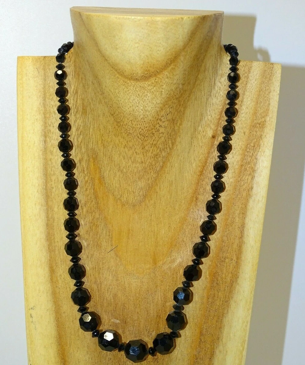 Collier en cristal aurore boréale AB blanc cascade ancien vintage