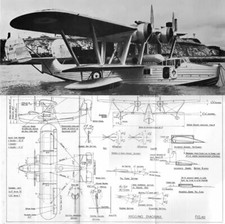Saunders Roe A.27 SARO Londres Manual Barco Volador DVD 1930 Ex Raro RAF Pegasus