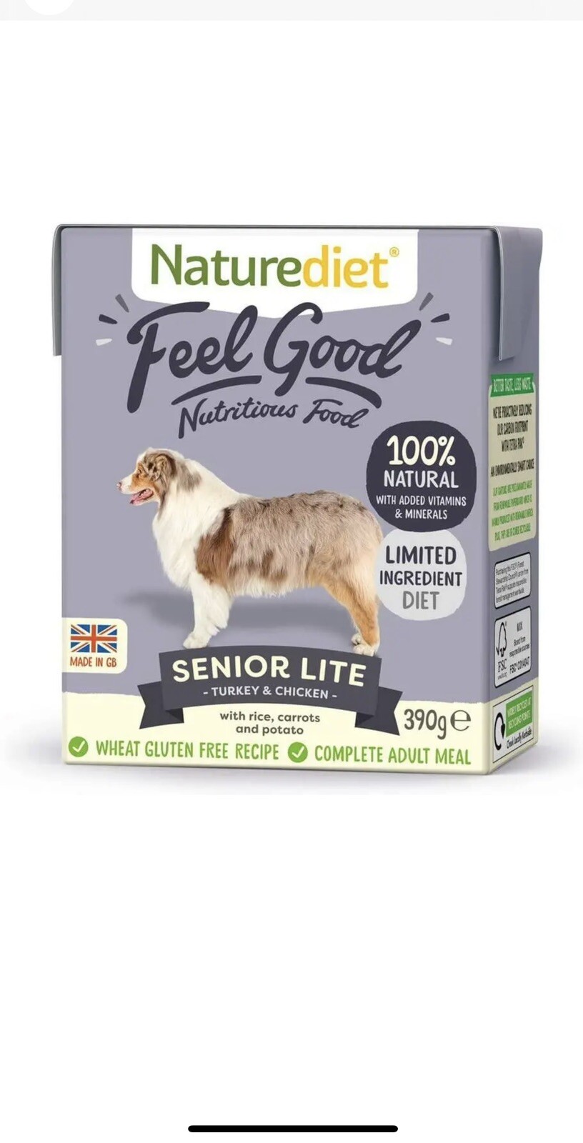 Naturediet Senior Lite Dog Food 390g X 18 Feel Good for sale online eBay