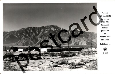 1947 DESERT HOT SPRINGS, CA, Mt San Jacinto, Frashers Fotos RPPC postcard jj265