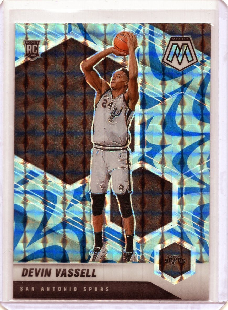 2020-21 Mosaic Blue Reactive #221 Devin Vassell RC SP NM+ Spurs