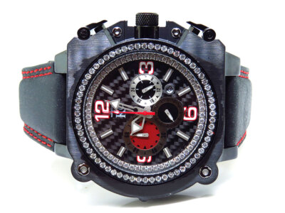 Mens Techno Com KC XL Case WEG 44 MM Real VS Diamond Watch 2.0 Ct