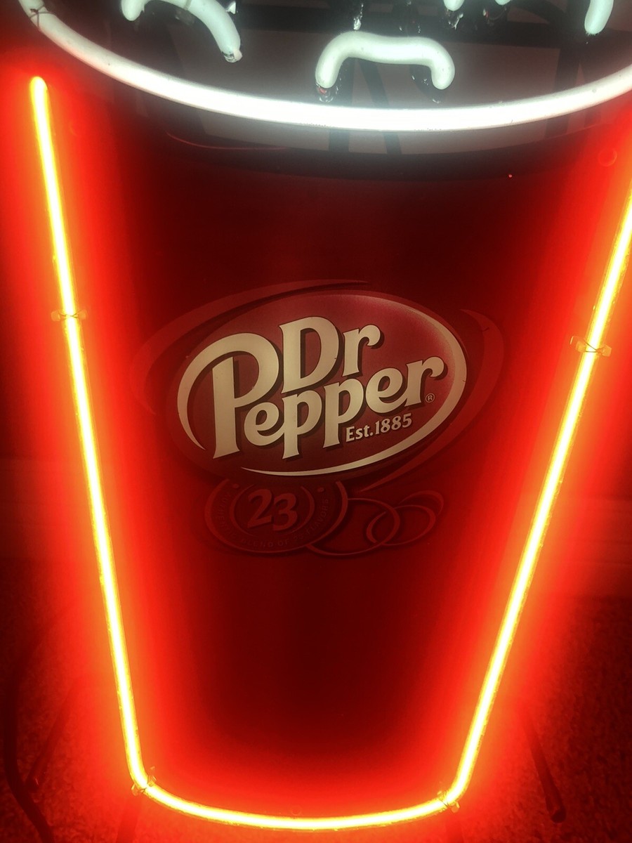 Dr. Pepper Doctor Soft Drink 23 Flavors Neon Sign Light Genuine