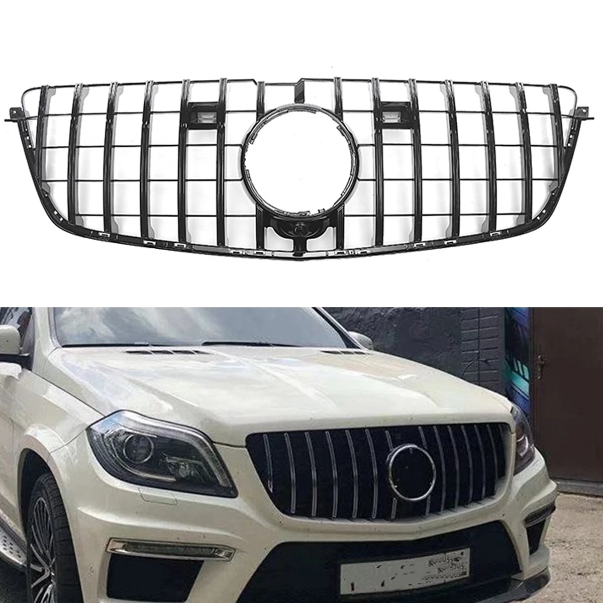 Car Front Grille Grill For Mercedes-Benz GL X166 GL500 GL550 GL63 GT R 2013-2015