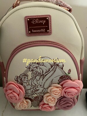 NEW WITH TAGS! Loungefly Disney Beauty And The Beast Floral Sketch