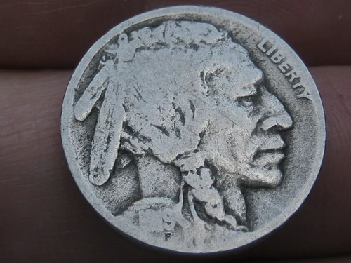 1919 D Buffalo Nickel 5 Cent Piece- Denver, VG Details