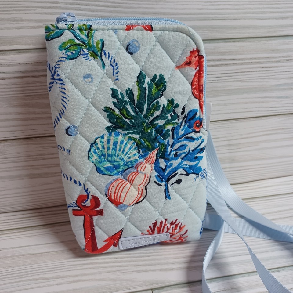 Vera Bradley RFID MINI CELL PHONE CROSSBODY Anchors Aweigh NWT eBay