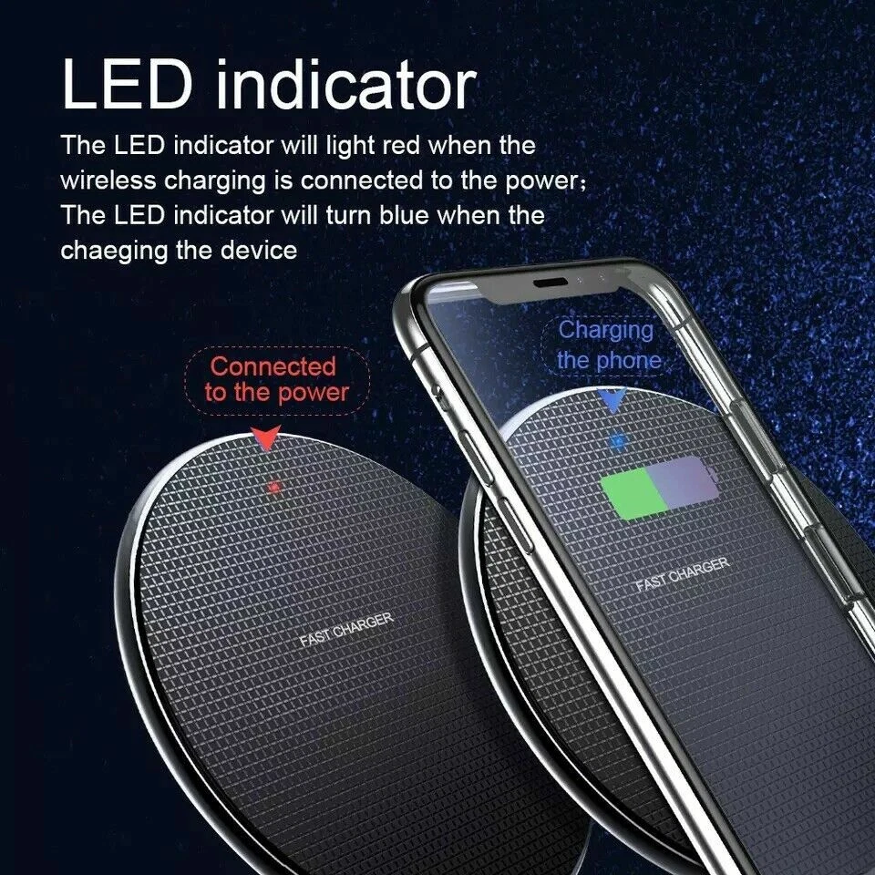 3 Pack 10W Max Wireless Fast Charging Charger Pad for Samsung S20+/S10/S9/S8 - Image 3 of 4